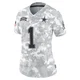 Jayron Kearse Dallas Cowboys ＃1 Limited Women's Arctic Camo 2024 Salute to Service Jersey