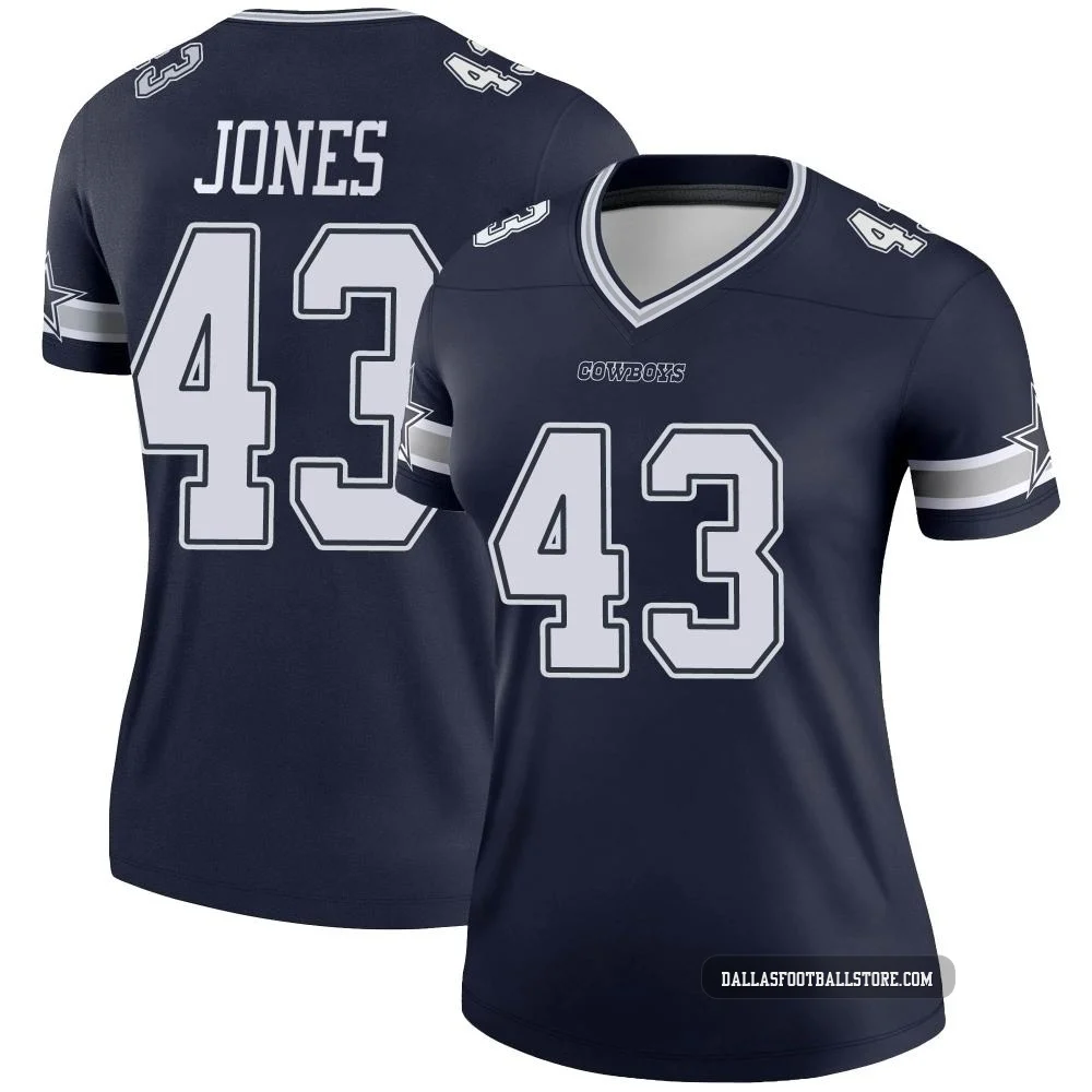 Joe Jones Dallas Cowboys ＃43 Legend Women's Navy Jersey