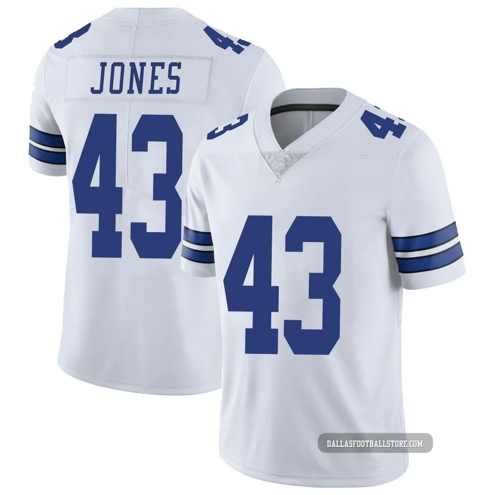 Joe Jones Dallas Cowboys ＃43 Limited Men's White Vapor Untouchable Jersey