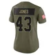 Joe Jones Dallas Cowboys ＃43 Limited Women's Olive 2025 Salute to Service Jersey