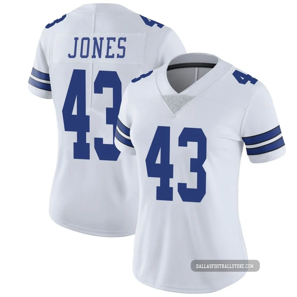 Joe Jones Dallas Cowboys ＃43 Limited Women's White Vapor Untouchable Jersey