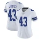 Joe Jones Dallas Cowboys ＃43 Limited Women's White Vapor Untouchable Jersey