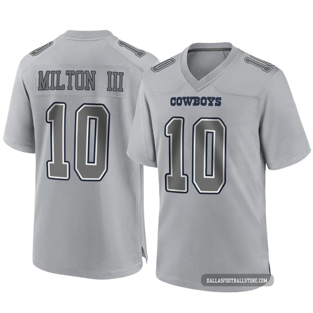 Joe Milton III Dallas Cowboys ＃10 Game Youth Gray Atmosphere Fashion Jersey