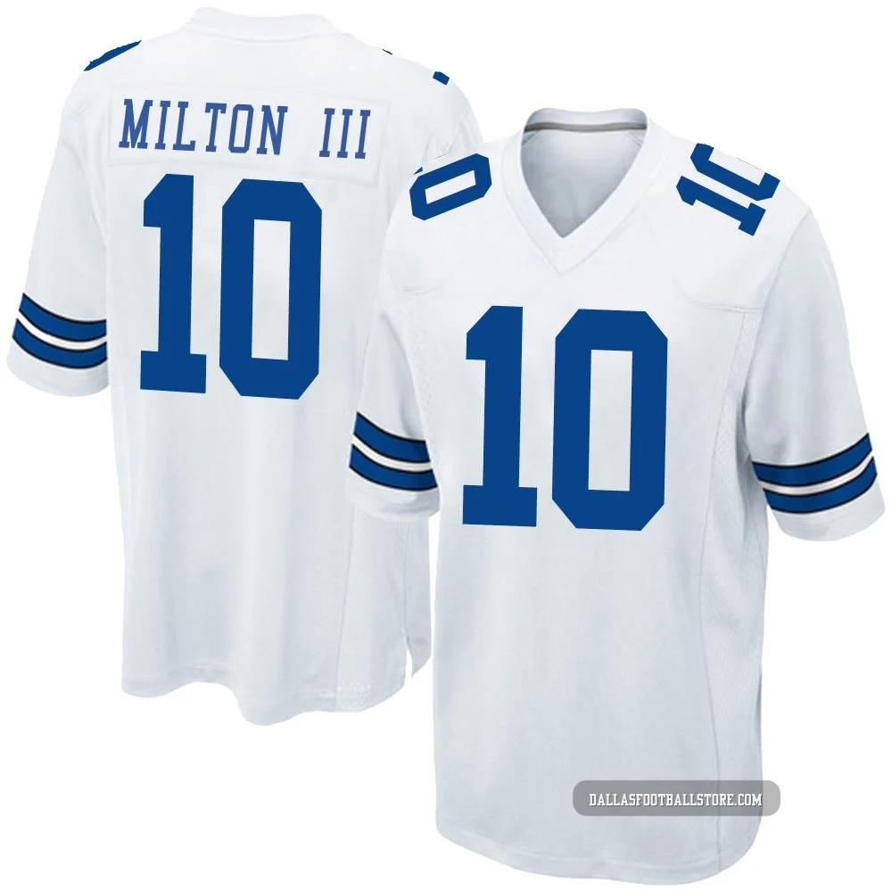 Joe Milton III Dallas Cowboys ＃10 Game Youth White Jersey