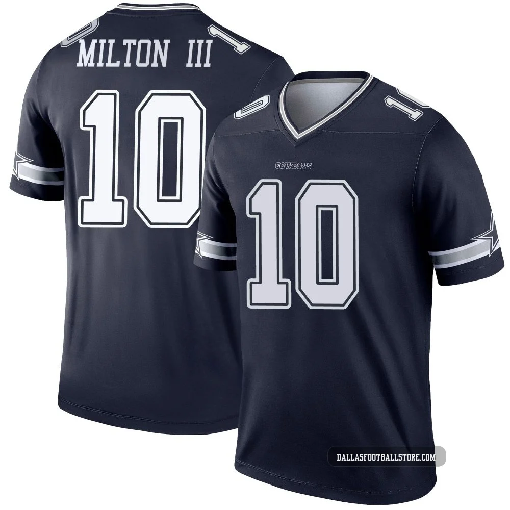 Joe Milton III Dallas Cowboys ＃10 Legend Youth Navy Jersey