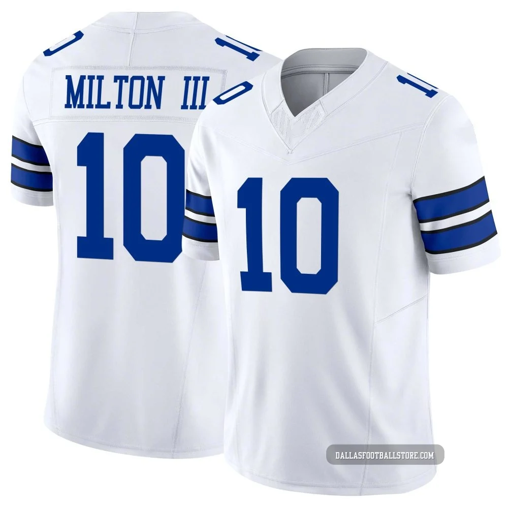 Joe Milton III Dallas Cowboys ＃10 Limited Men's White Vapor F.U.S.E. Jersey