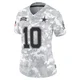 Joe Milton III Dallas Cowboys ＃10 Limited Women's Arctic Camo 2024 Salute to Service Jersey