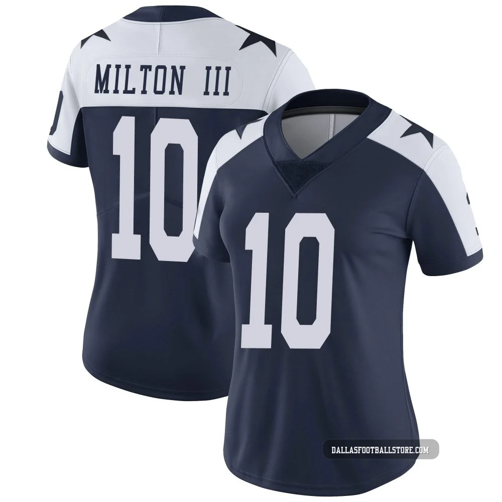 Joe Milton III Dallas Cowboys ＃10 Limited Women's Navy Alternate Vapor Untouchable Jersey