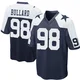 Jonathan Bullard Dallas Cowboys ＃98 Game Men's Navy Blue Throwback Jersey