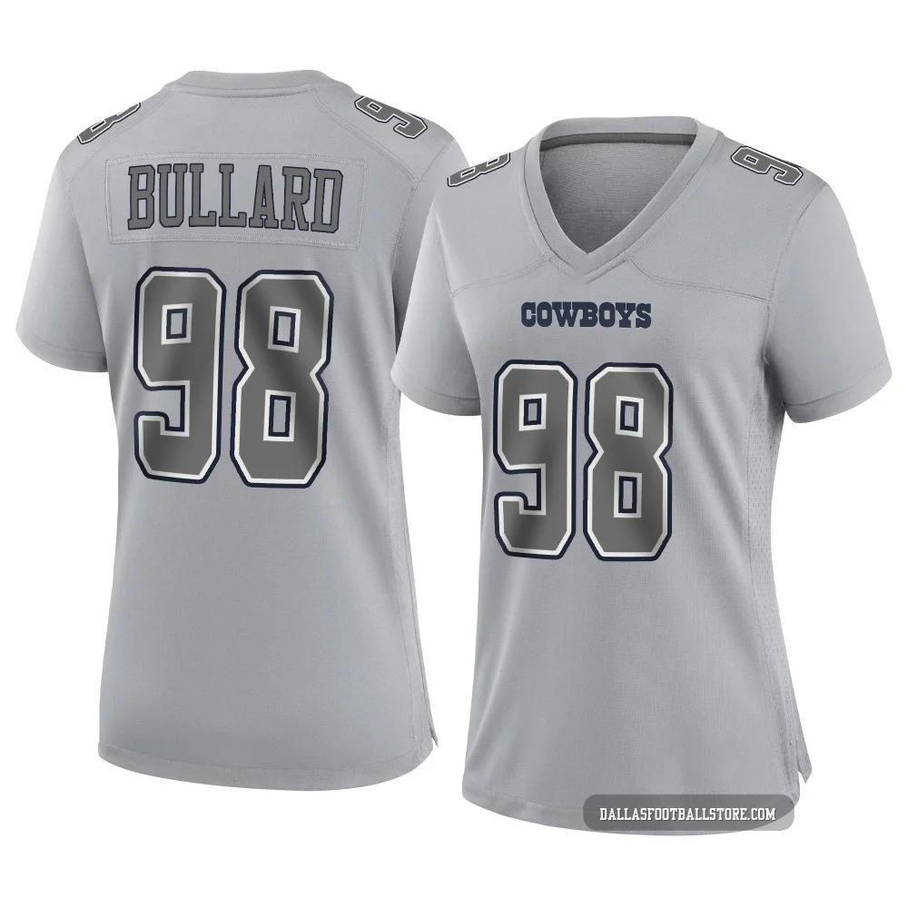 Jonathan Bullard Dallas Cowboys ＃98 Game Women's Gray Atmosphere Fashion Jersey