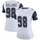 Jonathan Bullard Dallas Cowboys ＃98 Legend Women's White Color Rush Jersey