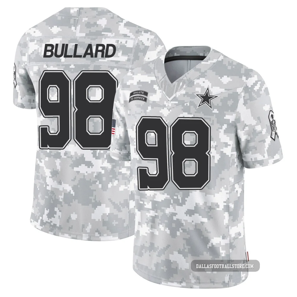 Jonathan Bullard Dallas Cowboys ＃98 Limited Men's Arctic Camo 2024 Salute to Service Jersey