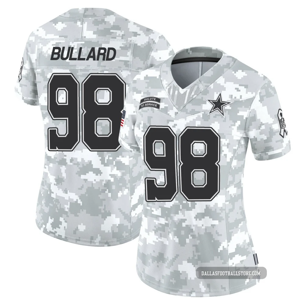 Jonathan Bullard Dallas Cowboys ＃98 Limited Women's Arctic Camo 2024 Salute to Service Jersey