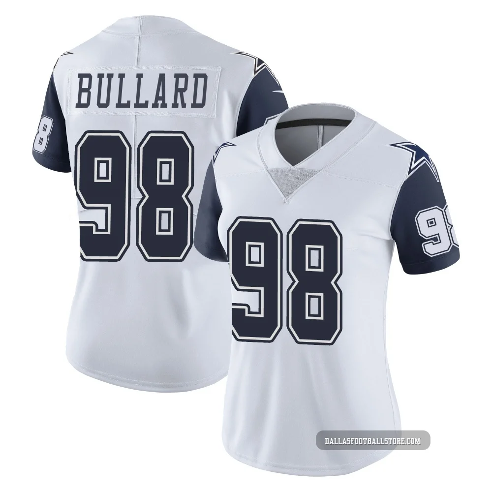 Jonathan Bullard Dallas Cowboys ＃98 Limited Women's White Color Rush Vapor Untouchable Jersey