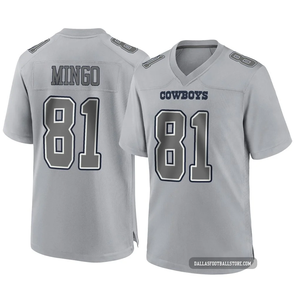 Jonathan Mingo Dallas Cowboys ＃81 Game Men's Gray Atmosphere Fashion Jersey
