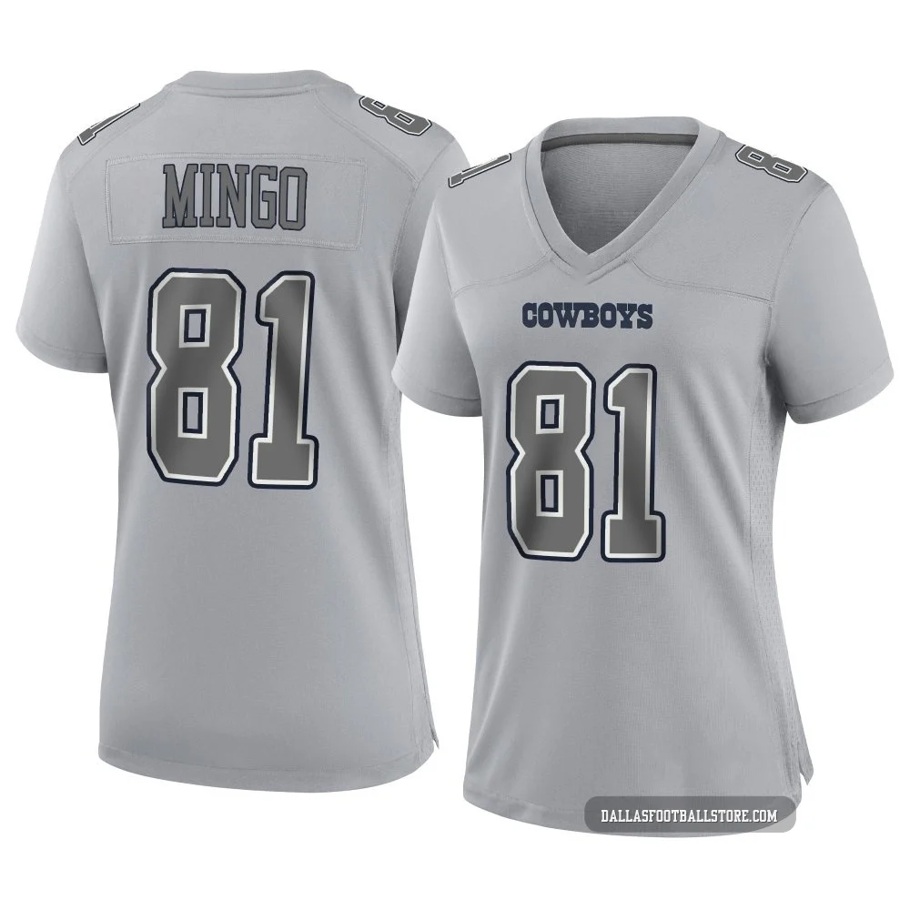 Jonathan Mingo Dallas Cowboys ＃81 Game Women's Gray Atmosphere Fashion Jersey