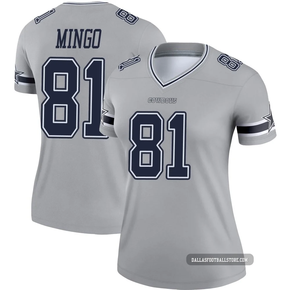 Jonathan Mingo Dallas Cowboys ＃81 Legend Women's Gray Inverted Jersey