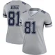 Jonathan Mingo Dallas Cowboys ＃81 Legend Women's Gray Inverted Jersey
