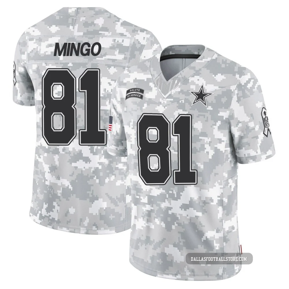 Jonathan Mingo Dallas Cowboys ＃81 Limited Men's Arctic Camo 2024 Salute to Service Jersey