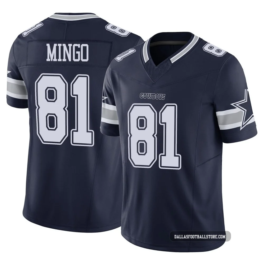 Jonathan Mingo Dallas Cowboys ＃81 Limited Youth Navy Vapor F.U.S.E. Jersey
