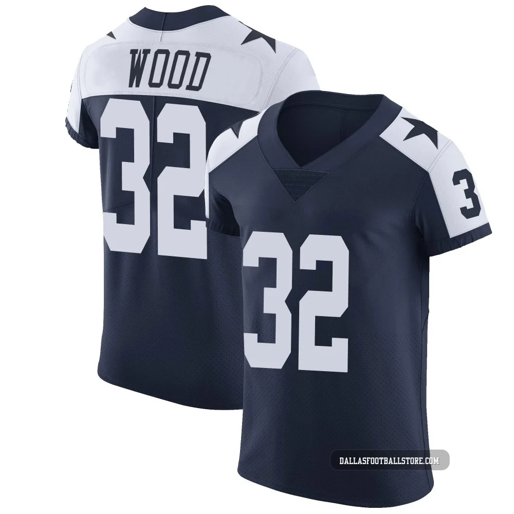 Julius Wood Dallas Cowboys ＃32 Elite Men's Navy Alternate Vapor Untouchable Jersey