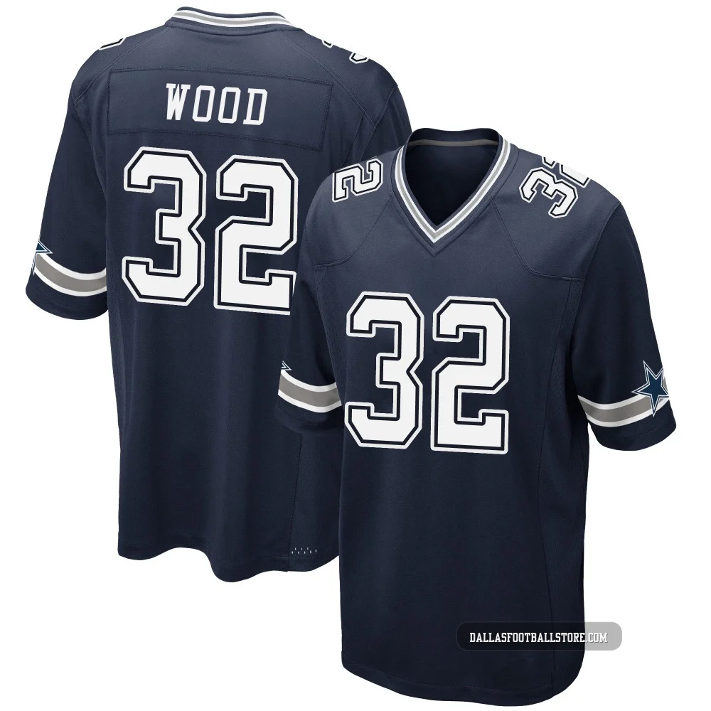Julius Wood Dallas Cowboys ＃32 Game Men's Navy Team Color Jersey