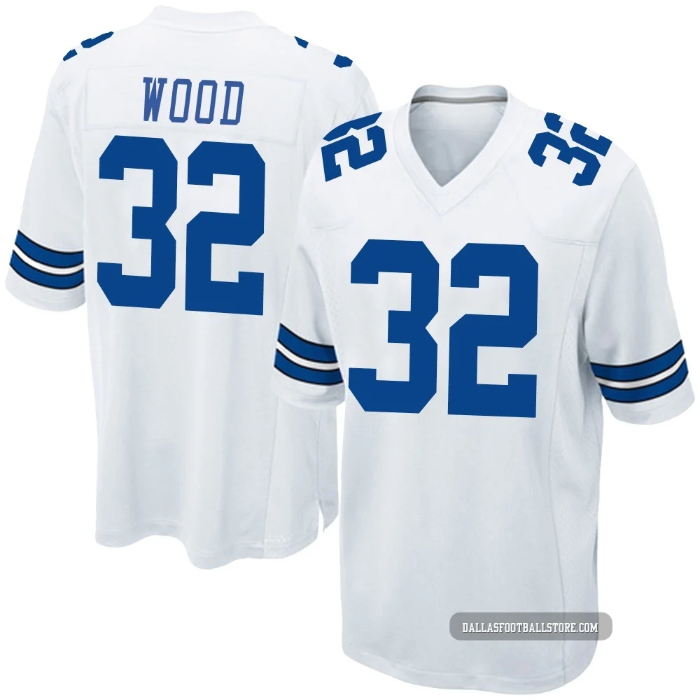 Julius Wood Dallas Cowboys ＃32 Game Men's White Jersey