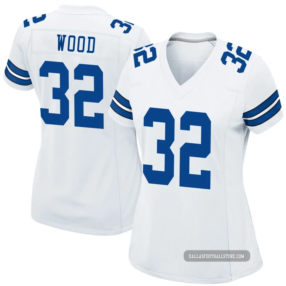 Julius Wood Dallas Cowboys ＃32 Game Women's White Jersey