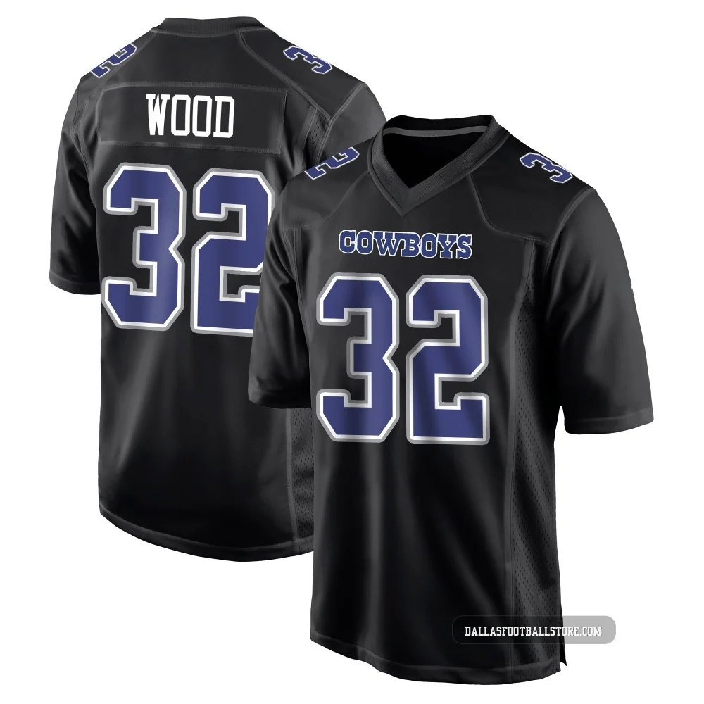 Julius Wood Dallas Cowboys ＃32 Game Youth Black Carbon Fashion Jersey