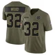 Julius Wood Dallas Cowboys ＃32 Limited Men's Olive 2025 Salute to Service Jersey