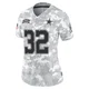 Julius Wood Dallas Cowboys ＃32 Limited Women's Arctic Camo 2024 Salute to Service Jersey