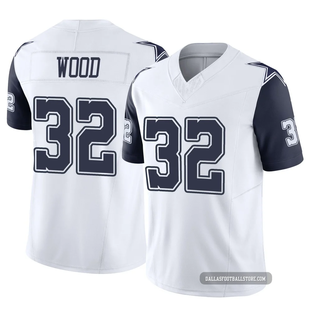 Julius Wood Dallas Cowboys ＃32 Limited Youth White 2nd Alternate Vapor F.U.S.E. Jersey