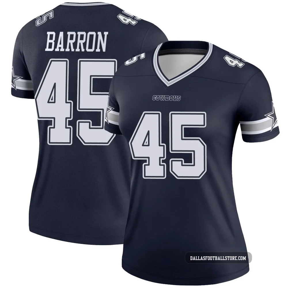 Justin Barron Dallas Cowboys ＃45 Legend Women's Navy Jersey
