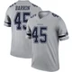 Justin Barron Dallas Cowboys ＃45 Legend Youth Gray Inverted Jersey