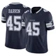 Justin Barron Dallas Cowboys ＃45 Limited Men's Navy Vapor F.U.S.E. Jersey