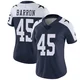 Justin Barron Dallas Cowboys ＃45 Limited Women's Navy Alternate Vapor Untouchable Jersey