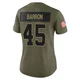 Justin Barron Dallas Cowboys ＃45 Limited Women's Olive 2025 Salute to Service Jersey