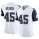 Justin Barron Dallas Cowboys ＃45 Limited Youth White 2nd Alternate Vapor F.U.S.E. Jersey