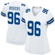 Justin Rogers Dallas Cowboys ＃96 Game Women's White Jersey