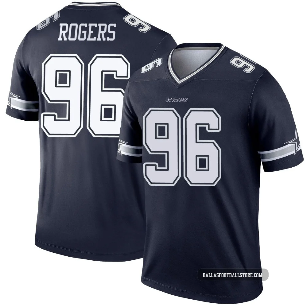 Justin Rogers Dallas Cowboys ＃96 Legend Men's Navy Jersey