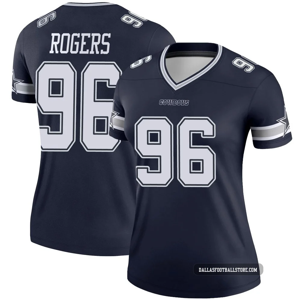 Justin Rogers Dallas Cowboys ＃96 Legend Women's Navy Jersey