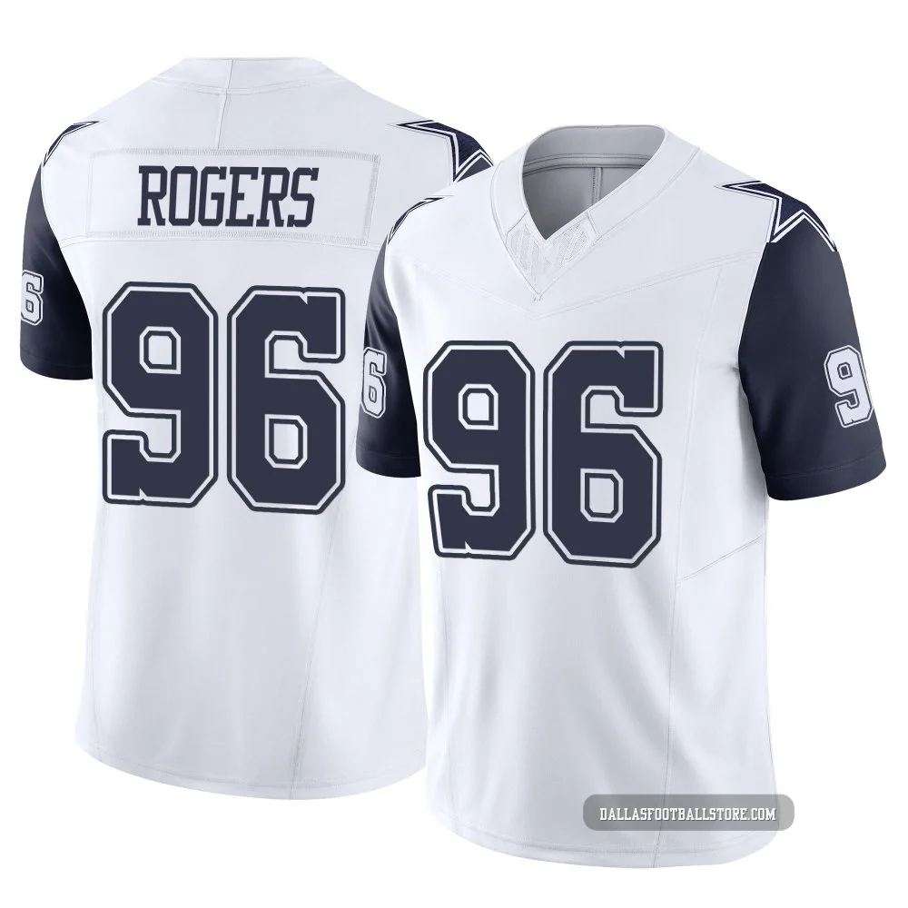 Justin Rogers Dallas Cowboys ＃96 Limited Men's White 2nd Alternate Vapor F.U.S.E. Jersey