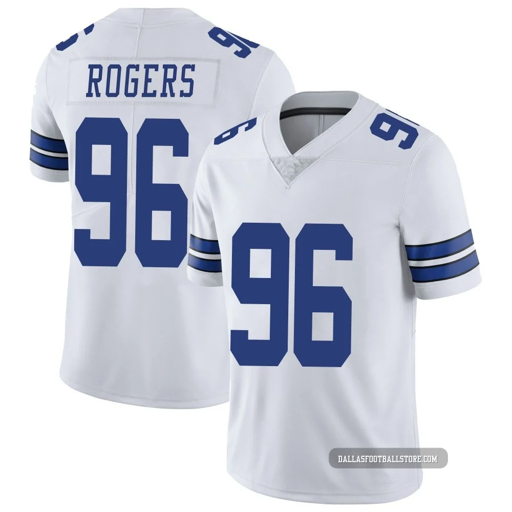 Justin Rogers Dallas Cowboys ＃96 Limited Men's White Vapor Untouchable Jersey