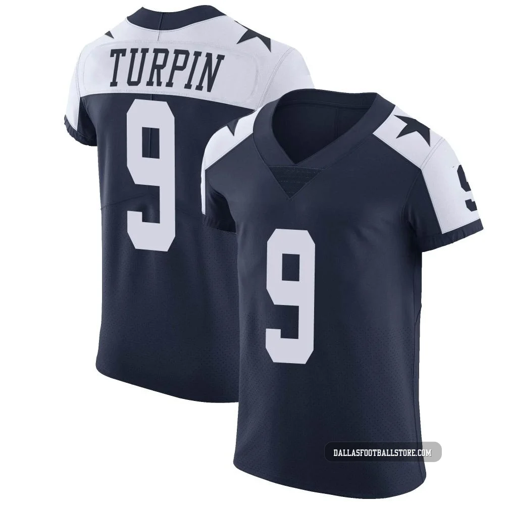 KaVontae Turpin Dallas Cowboys ＃9 Elite Men's Navy Alternate Vapor Untouchable Jersey