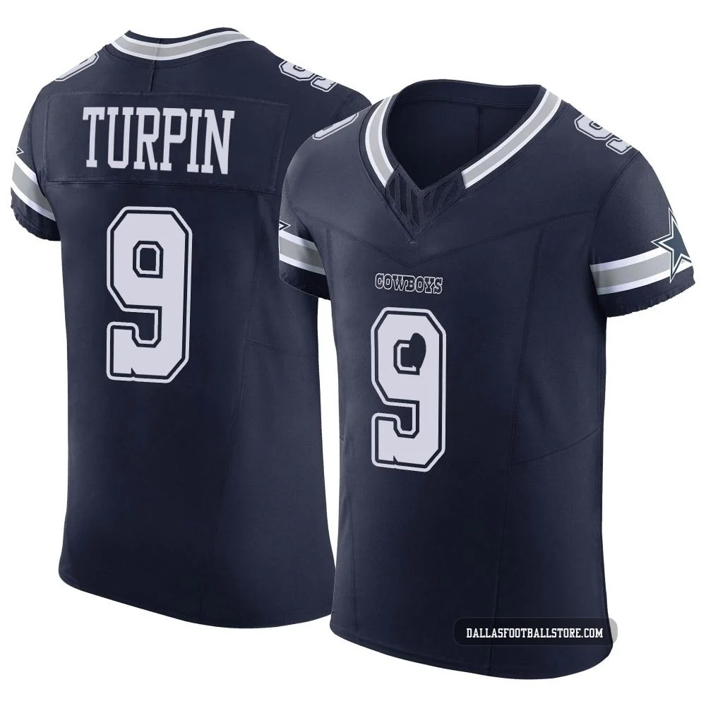 KaVontae Turpin Dallas Cowboys ＃9 Elite Men's Navy Vapor F.U.S.E. Jersey