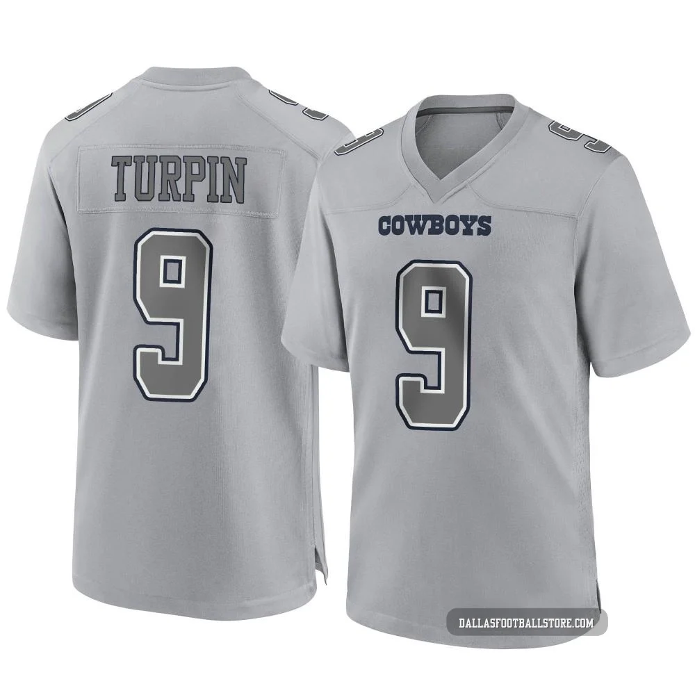 KaVontae Turpin Dallas Cowboys ＃9 Game Men's Gray Atmosphere Fashion Jersey