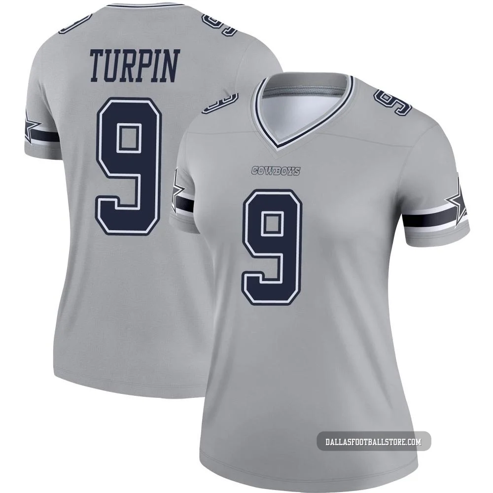 KaVontae Turpin Dallas Cowboys ＃9 Legend Women's Gray Inverted Jersey