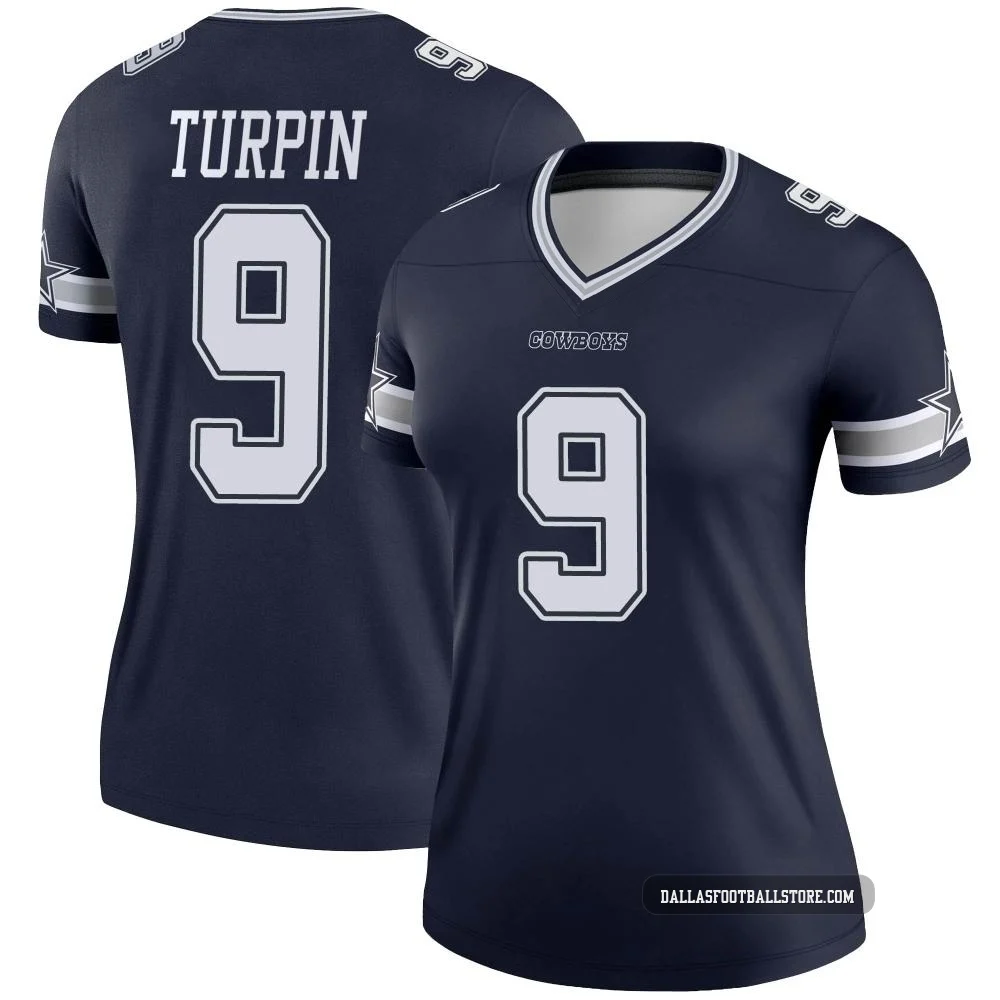 KaVontae Turpin Dallas Cowboys ＃9 Legend Women's Navy Jersey