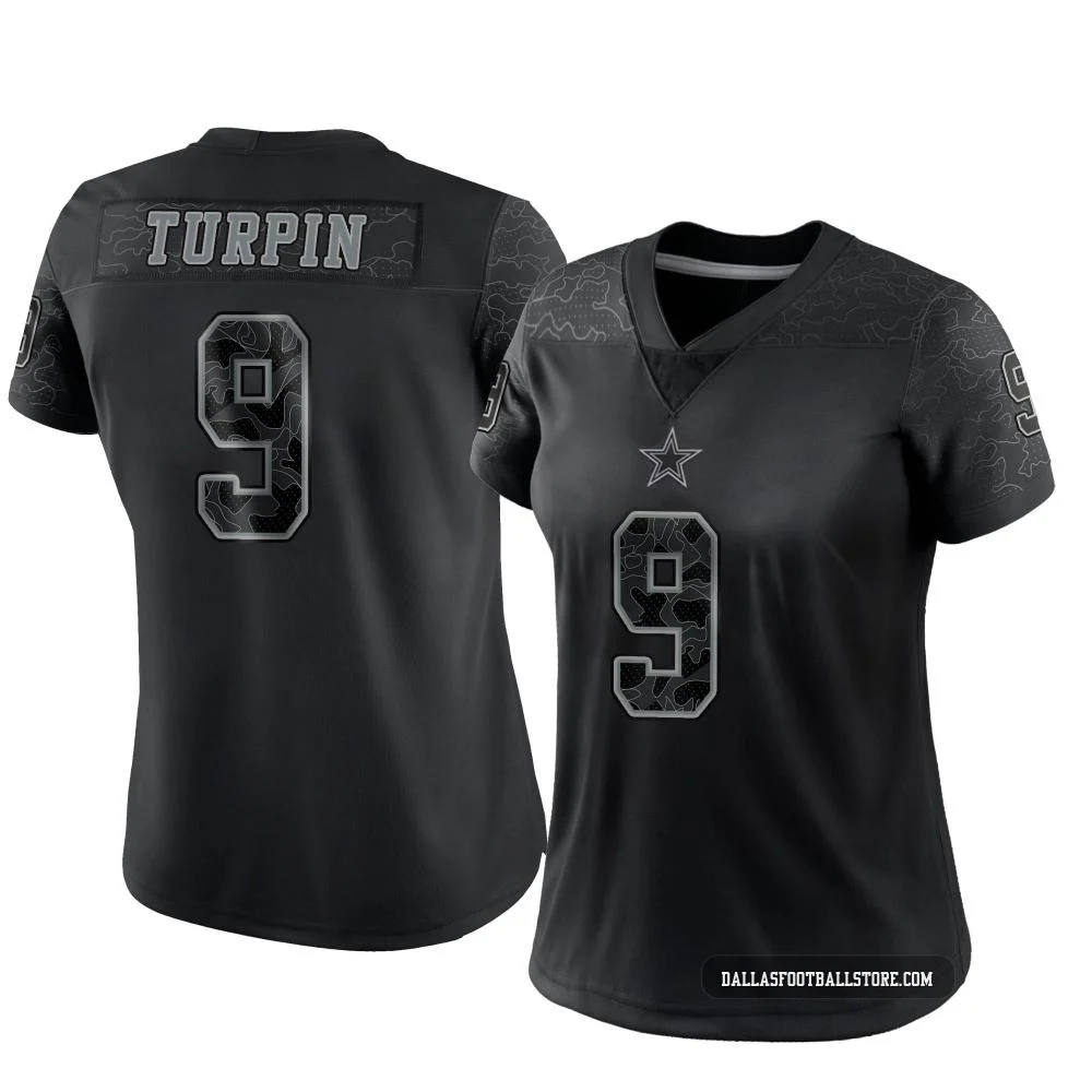 KaVontae Turpin Dallas Cowboys ＃9 Limited Women's Black Reflective Jersey