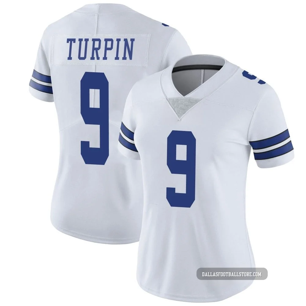 KaVontae Turpin Dallas Cowboys ＃9 Limited Women's White Vapor Untouchable Jersey